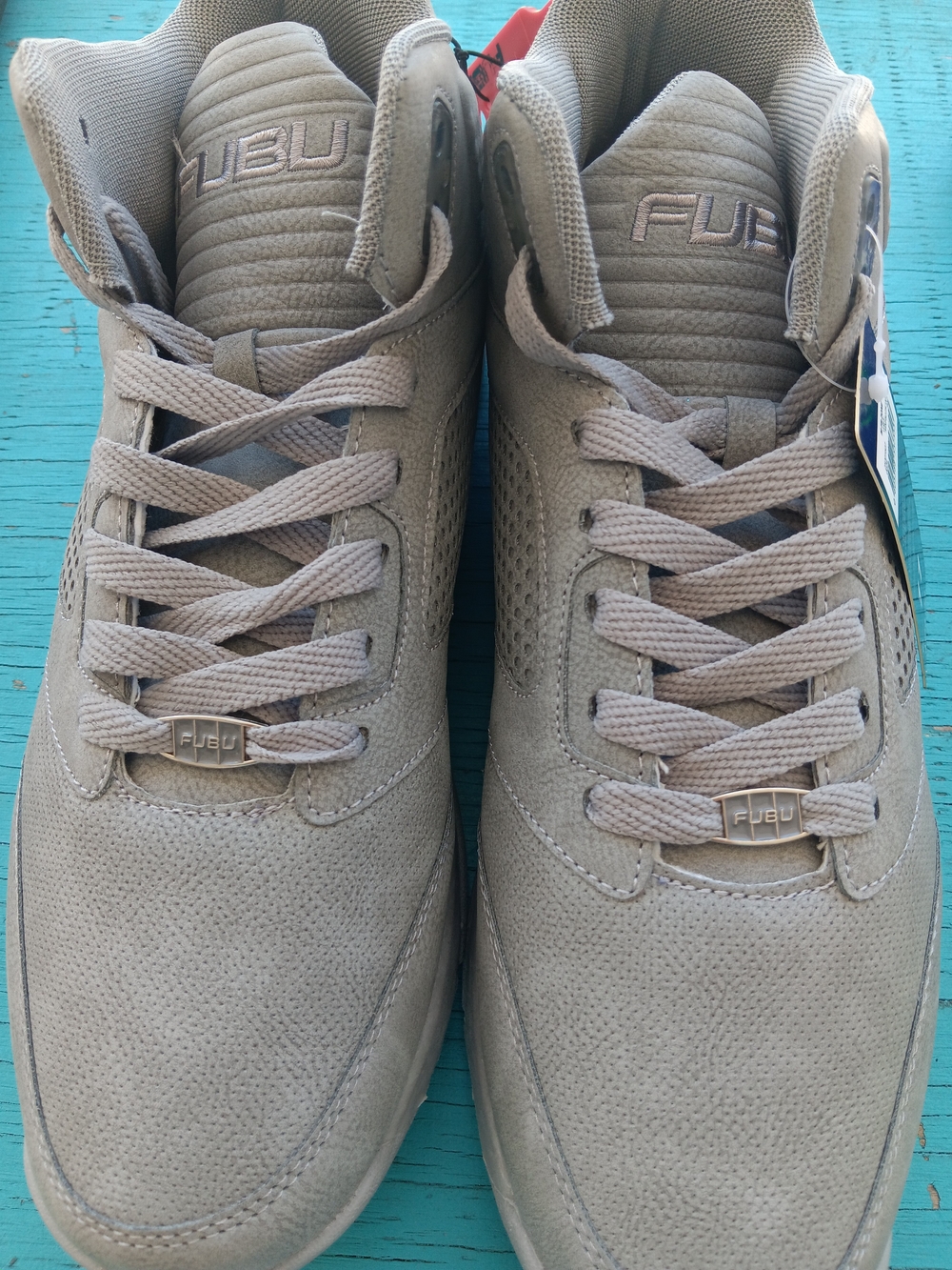FUBU Men's Light Grey Suede-Style Sneakers